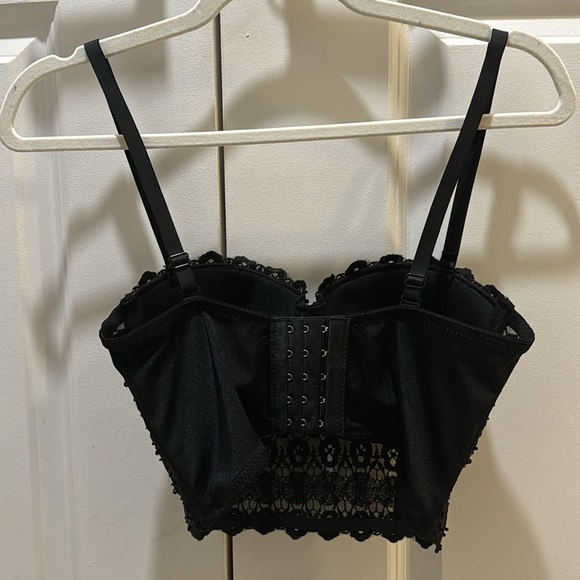 XS Beaded Bustier Corset Top Black - Picture 2 of 3